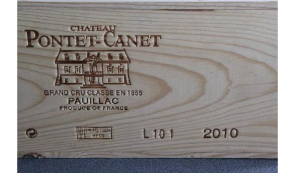 kist inh 1 fles à 3l wijn, Chateau Pontet-Canet, Pauillac, 2010